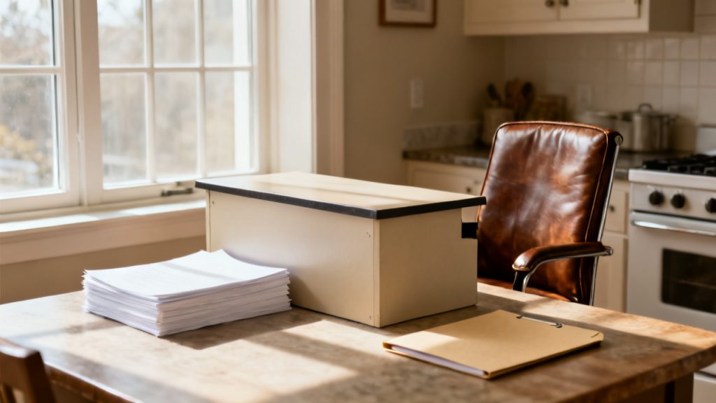 Closing Appointment Folder scene at a entry console